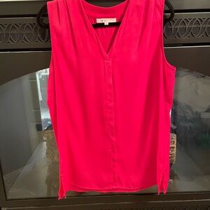 Cleo Women's Vibrant Pink V-Neck Blouse